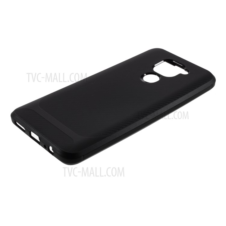 Carbon Fiber Skin TPU Cell Phone Case for Xiaomi Redmi Note 9/Redmi 10X 4G - Black-5