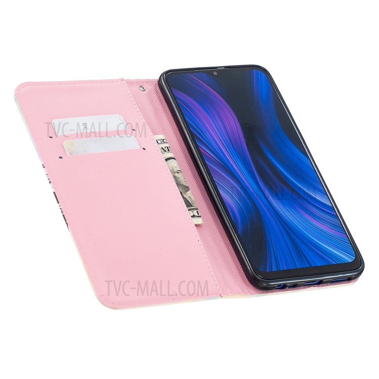 Pattern Printing Cell Phone Leather Wallet Case for Xiaomi Redmi 9 - Happy Cat-7