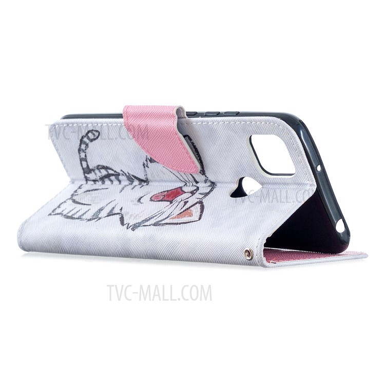 Pattern Printing Leather Wallet Cover for Xiaomi Redmi 9C - Happy Cat-5