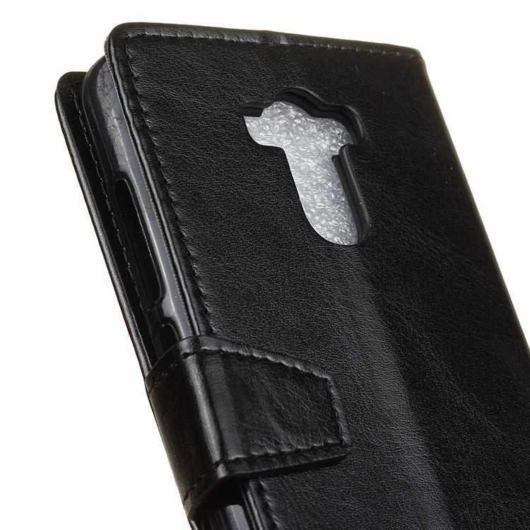 Crazy Horse Skin Wallet Leather Stand Case for Xiaomi Redmi 4 Prime / 4 Pro - Black-3