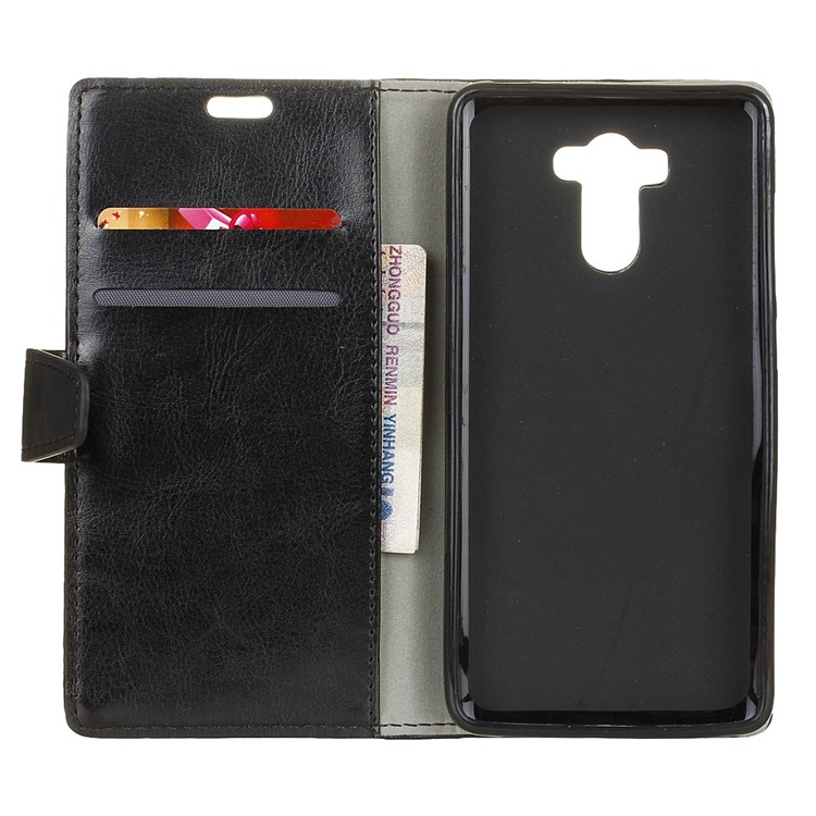 Crazy Horse Skin Wallet Leather Stand Case for Xiaomi Redmi 4 Prime / 4 Pro - Black-4