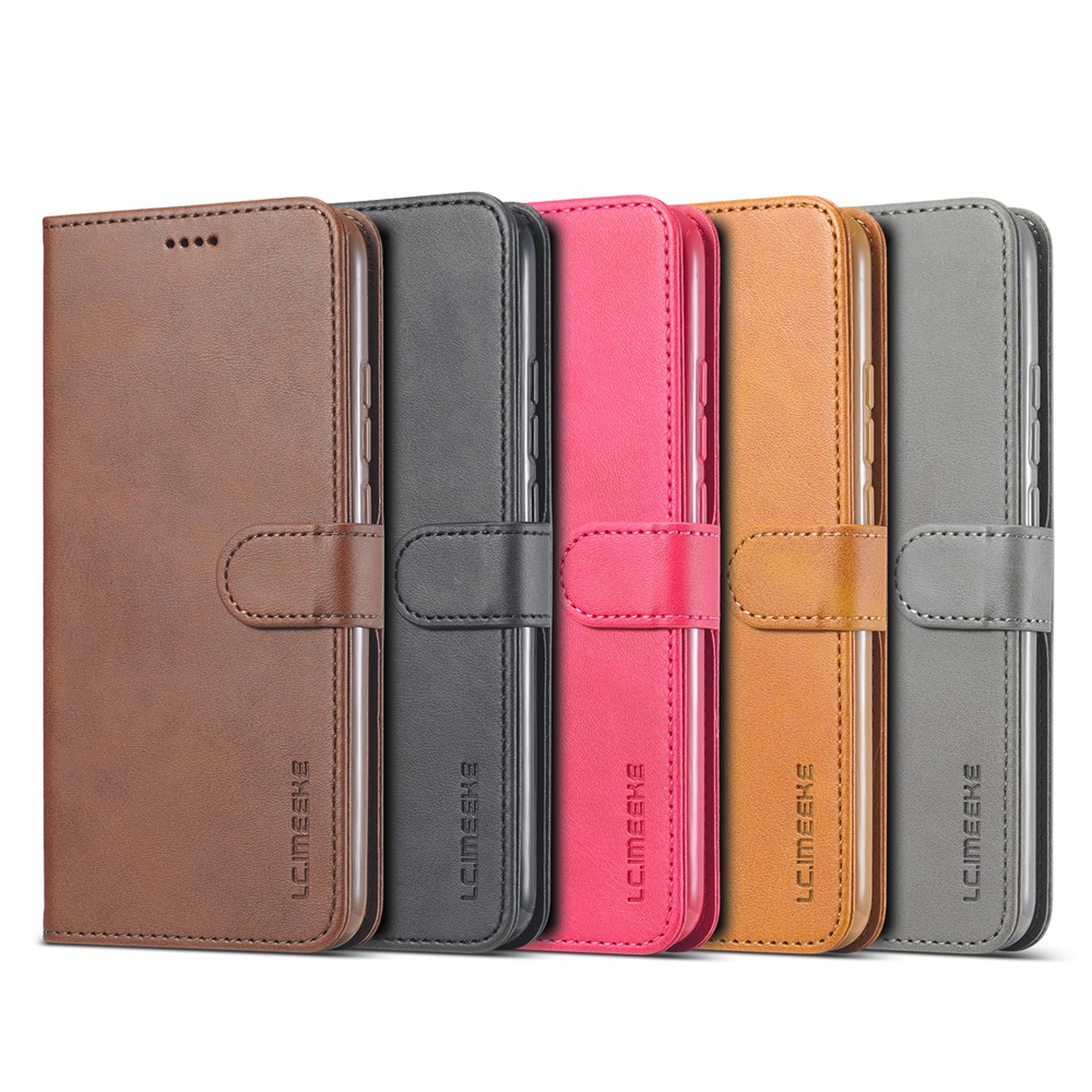 LC.IMEEKE Wallet Stand Leather Mobile Phone Cover for Xiaomi Redmi 9A - Black-15