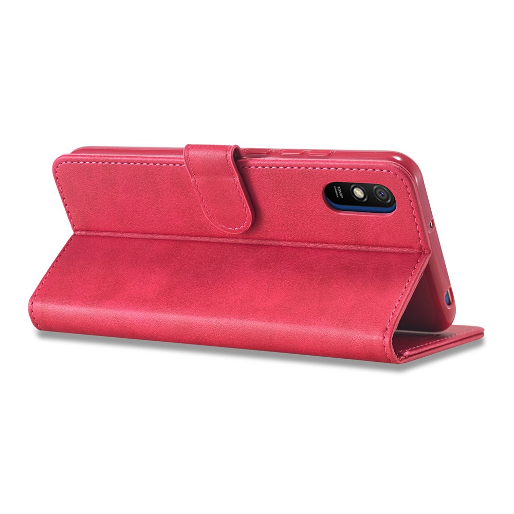 LC.IMEEKE Wallet Stand Leather Mobile Phone Cover for Xiaomi Redmi 9A - Rose-6