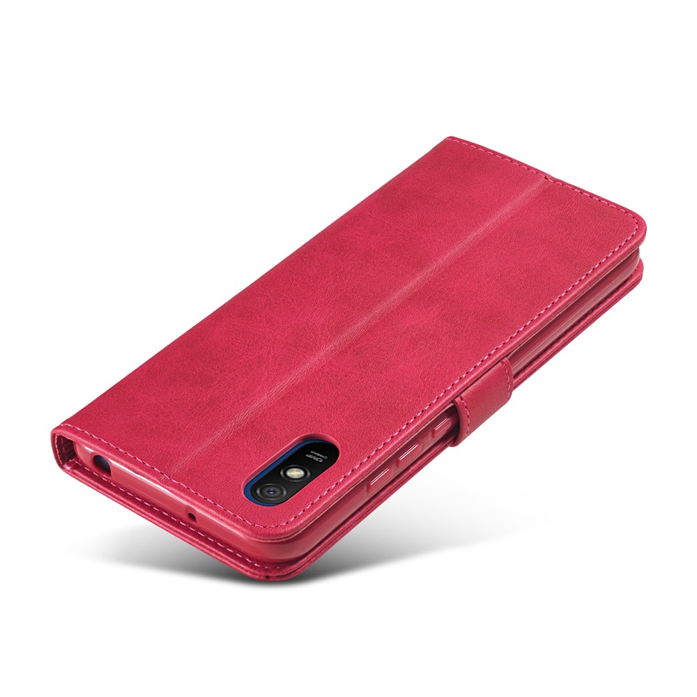 LC.IMEEKE Wallet Stand Leather Mobile Phone Cover for Xiaomi Redmi 9A - Rose-7