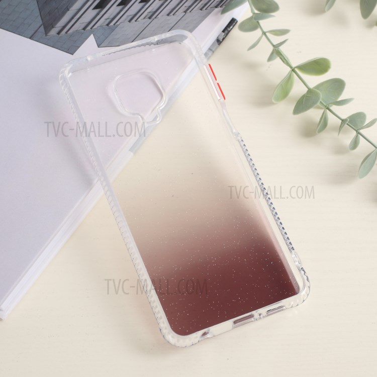 Gradient Color TPU Back Case for Xiaomi Redmi Note 9S - Transparent / Coffee-10