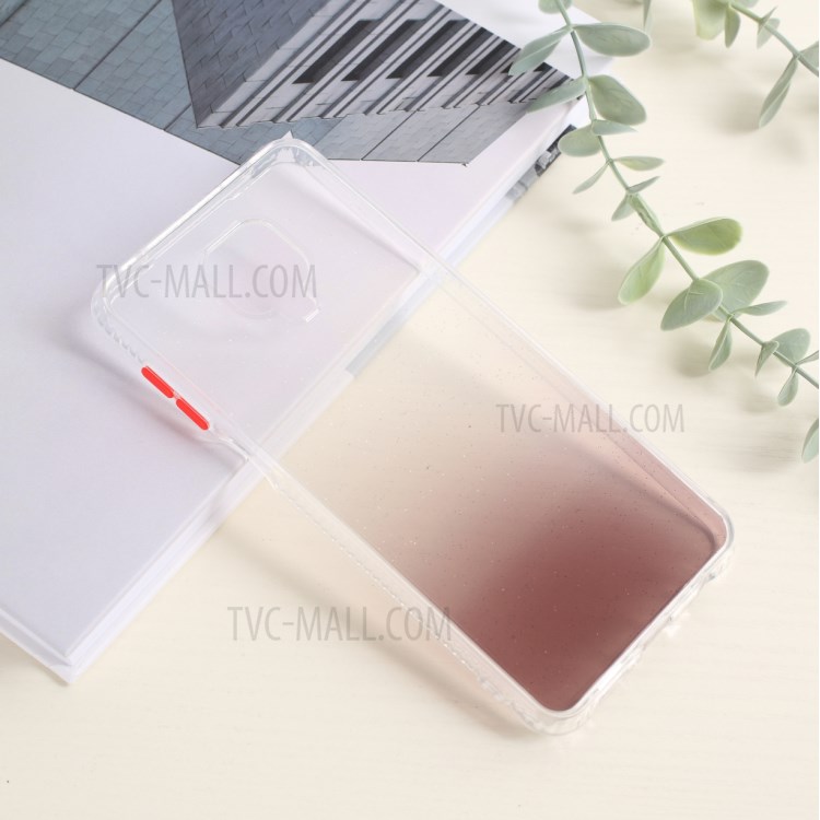 Gradient Color TPU Back Case for Xiaomi Redmi Note 9S - Transparent / Coffee-3