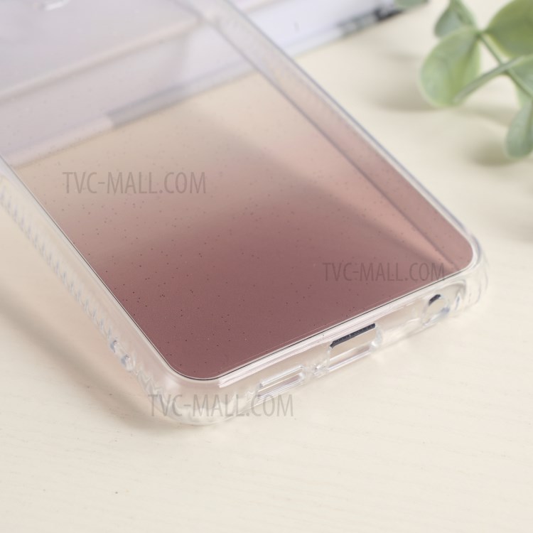 Gradient Color TPU Back Case for Xiaomi Redmi Note 9S - Transparent / Coffee-5