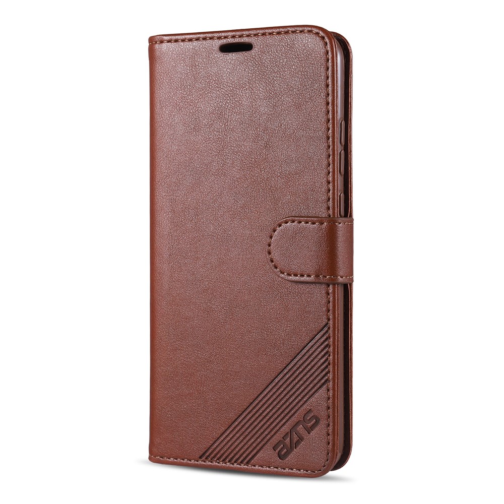 AZNS Leather Cell Phone Cover for Xiaomi Redmi 9C - Brown-2