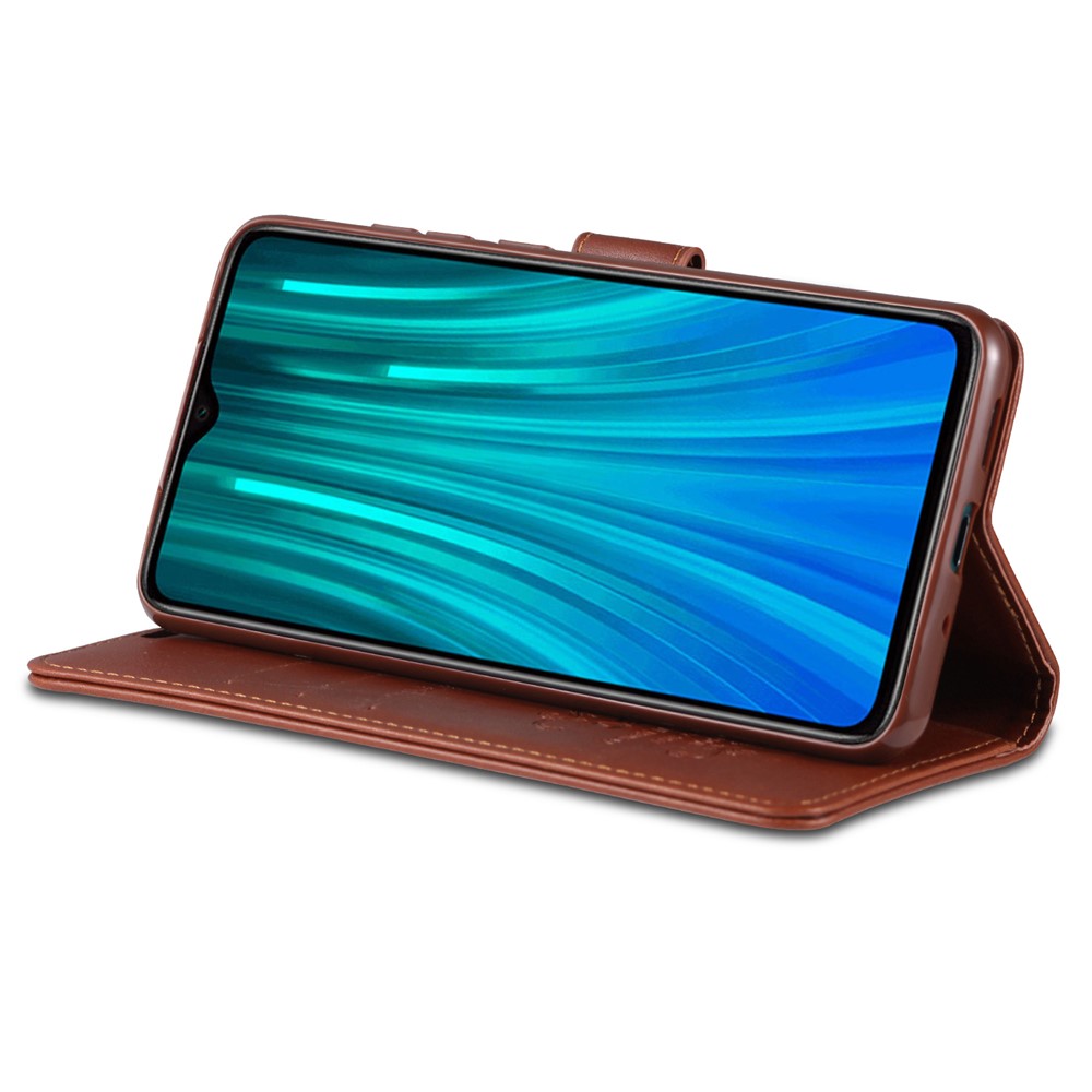 AZNS Leather Cell Phone Cover for Xiaomi Redmi 9C - Brown-7