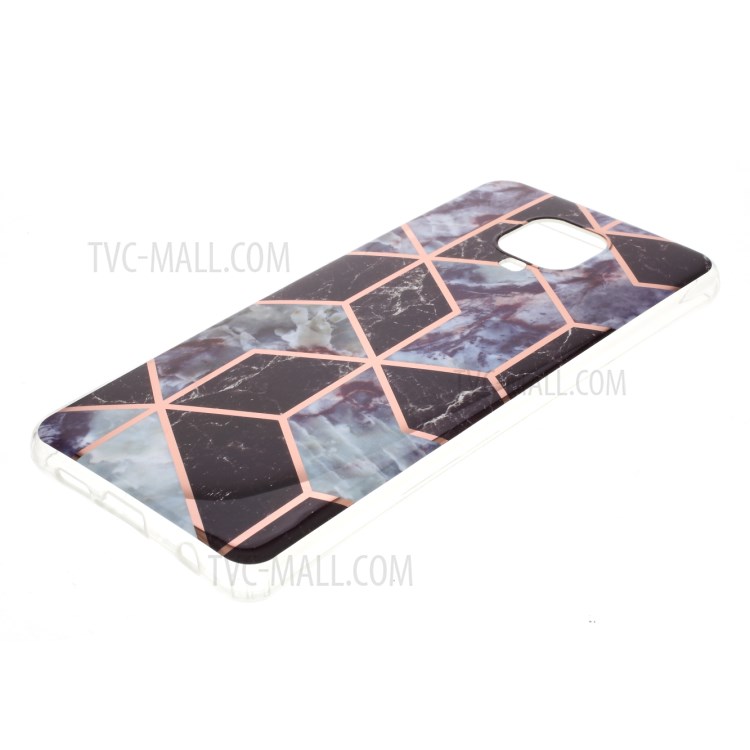 Electroplated Splicing Marble Pattern IMD TPU Cover for Xiaomi Redmi Note 9S / Redmi Note 9 Pro - Black-5