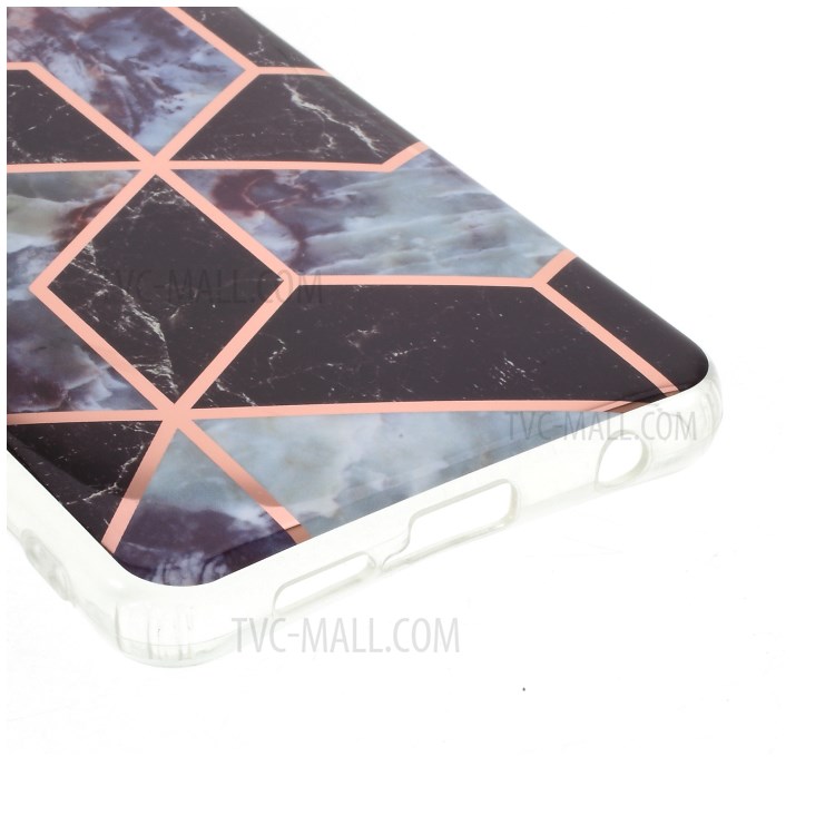 Electroplated Splicing Marble Pattern IMD TPU Cover for Xiaomi Redmi Note 9S / Redmi Note 9 Pro - Black-6