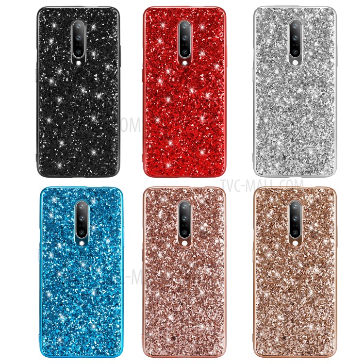 Glittering Sequins Plated TPU Frame + PC Hybrid Shell Case for Xiaomi Redmi K30 - Blue-7