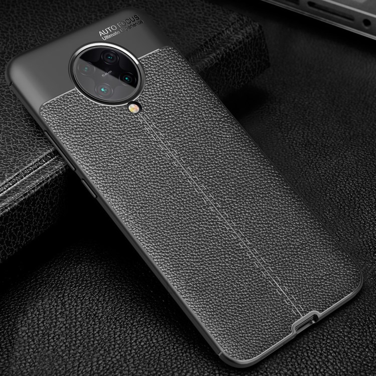 Litchi Skin TPU Cell Phone Shell for Xiaomi Redmi K30 Ultra - Black-2