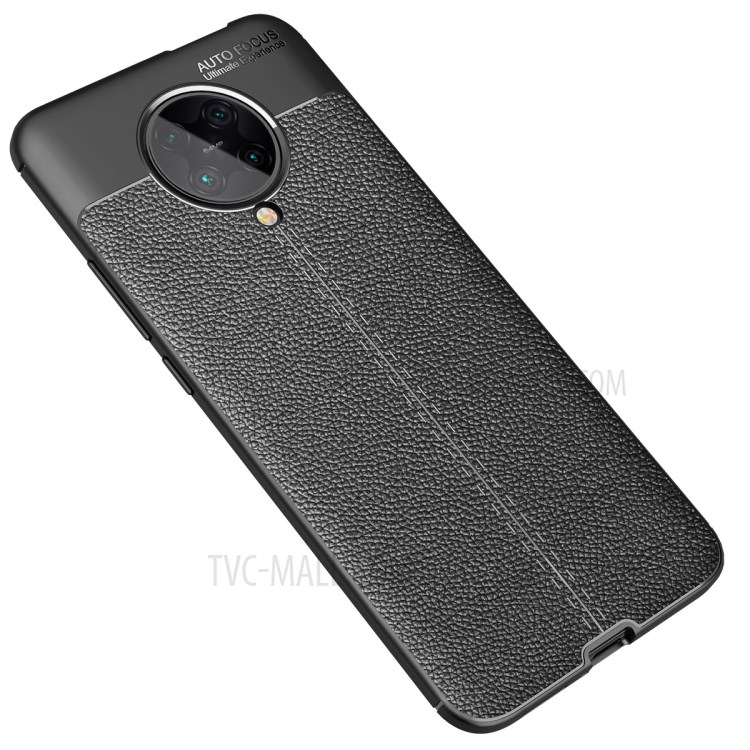 Litchi Skin TPU Cell Phone Shell for Xiaomi Redmi K30 Ultra - Black-3