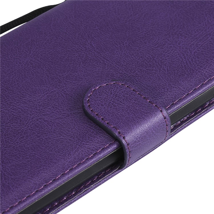 KT Leather Series-2 Carteira Caso de Capa de Couro Para Xiaomi Redmi 9 - Roxo