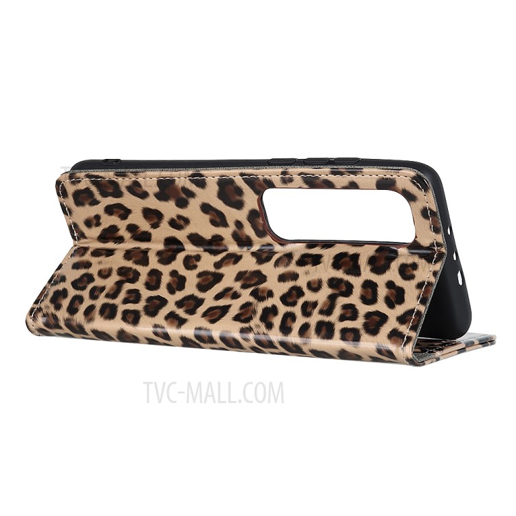 Leopard Texture PU Leather Wallet Stand Phone Cover for Xiaomi Mi 10 Ultra-4