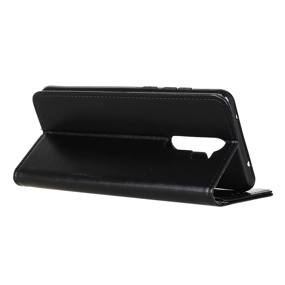 Crazy Horse Wallet Stand Leather Protective Shell for Xiaomi Redmi 9 - Black-3