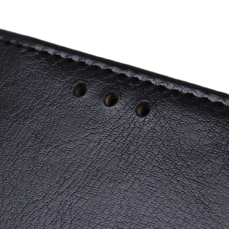 Crazy Horse Leather Wallet Stand Case for Xiaomi Mi 10 Ultra - Black-7