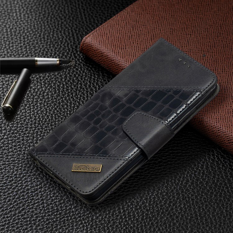 Crocodile Skin Assorted Color Leather Wallet Phone Cover for Xiaomi Mi CC9 Pro / Mi Note 10 / Mi Note 10 Pro - Black-7