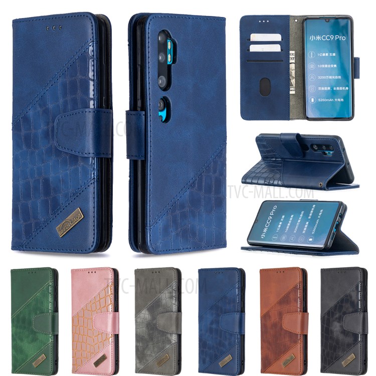 Crocodile Skin Assorted Color Leather Wallet Phone Cover for Xiaomi Mi CC9 Pro / Mi Note 10 / Mi Note 10 Pro - Black-9