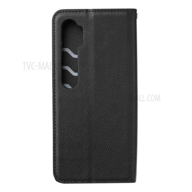 Auto-absorbed Leather with Wallet Cell Phone Shell for Xiaomi Mi Note 10/Note 10 Pro - Black-3