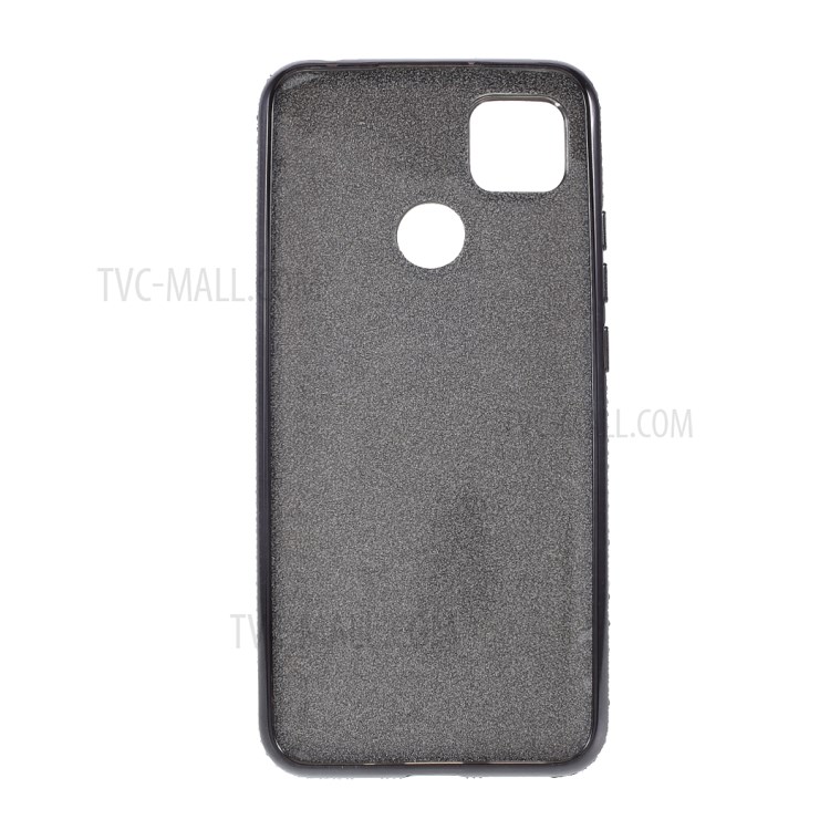 Glittery Powder Electroplating TPU Case for Xiaomi Redmi 9C - Black-3