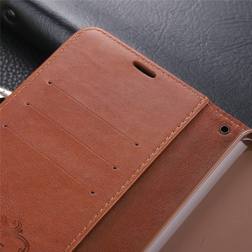 AZNS PU Leather Wallet Case for Xiaomi Redmi Note 9S/Redmi Note 9 Pro - Coffee-16
