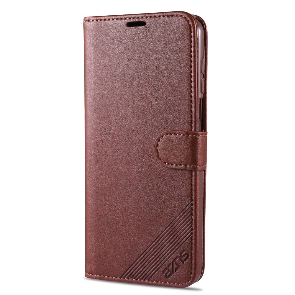 AZNS PU Portefeuille en Cuir Pour Xiaomi Redmi Note 9s / Redmi Note 9 Pro - Café