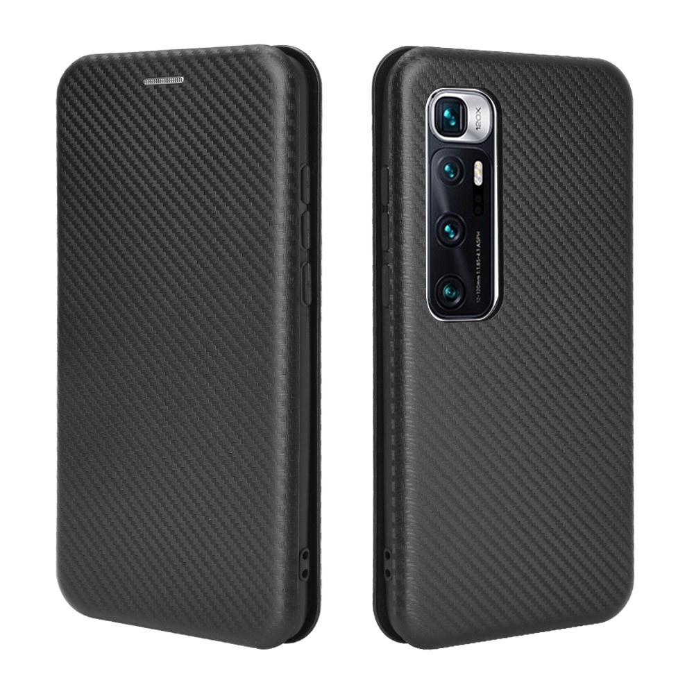 Carbon Fiber Skin Leather Auto-absorbed Shell for Xiaomi Mi 10 Ultra - Black-2