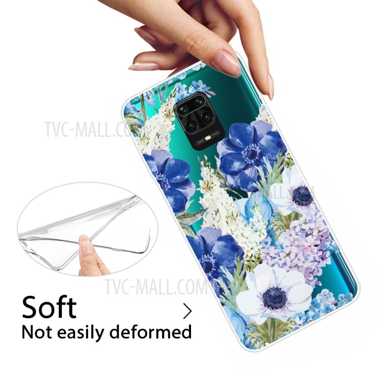 Cute Pattern Printing Soft TPU Protective Case for Xiaomi Redmi Note 9S - Flowers-4