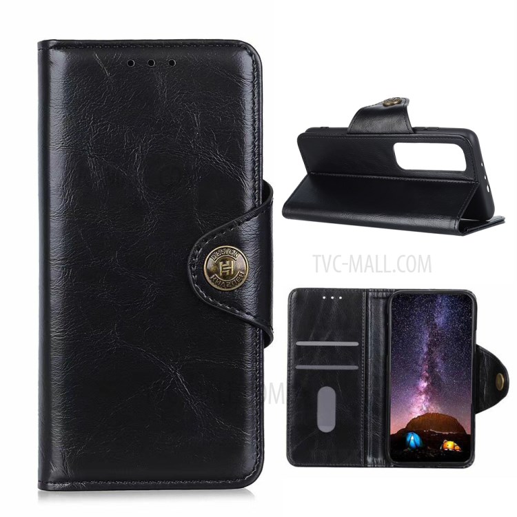 With Wallet Stand Flip Leather Case Phone Cover for Xiaomi Mi 10 Ultra - Black-1