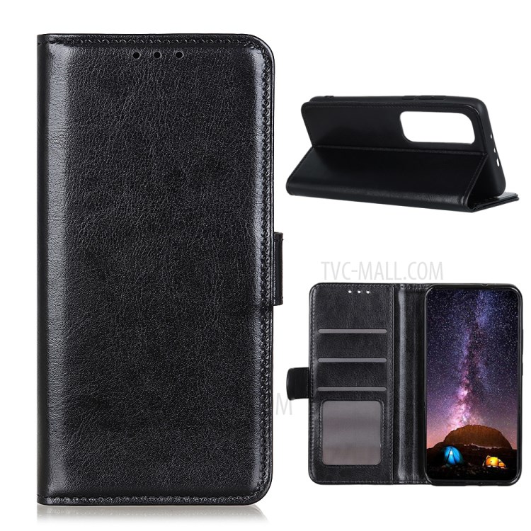 Crazy Horse Texture Leather Mobile Phone Unique Shell for Xiaomi Mi 10 Ultra - Black-1