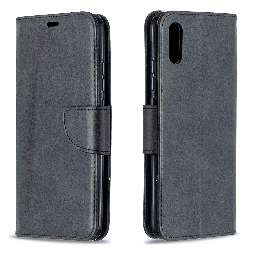 Solid Color with Wallet Leather Cover for Xiaomi Redmi 9A - Black-6