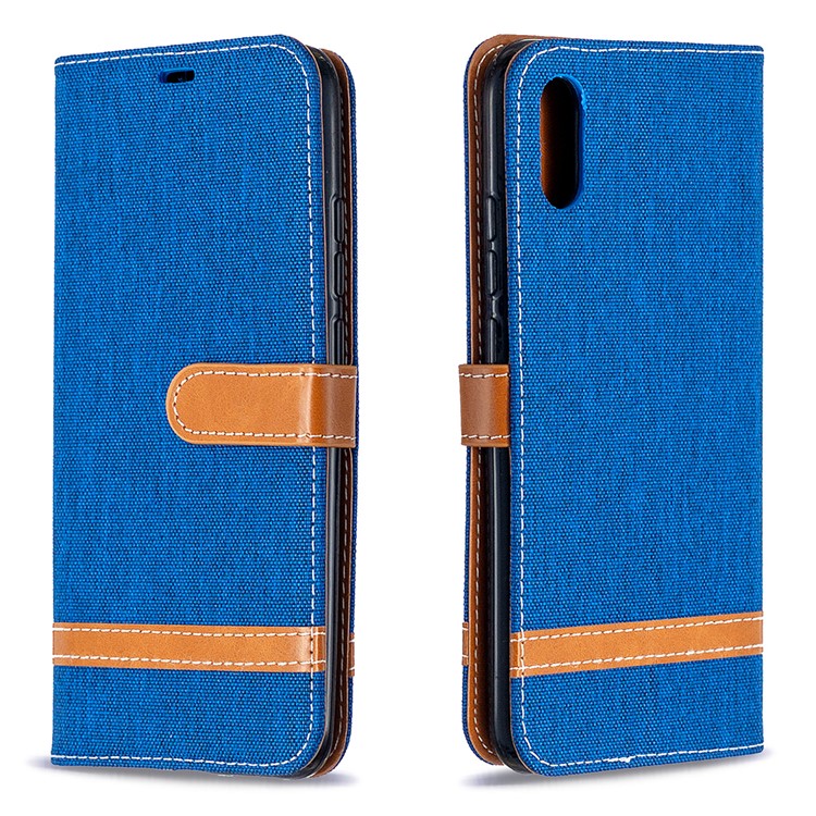 Assorted Color Jeans Cloth Leather Shell for Xiaomi Redmi 9A - Baby Blue-5