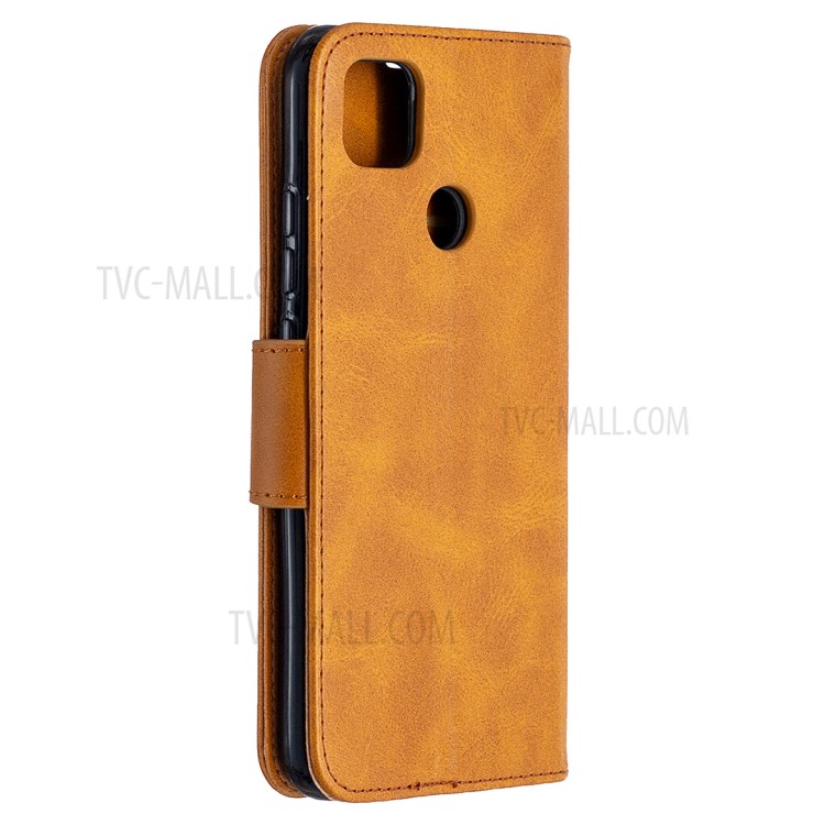 With Wallet Leather with Stand Stylish Case for Xiaomi Redmi 9C - Brown-6