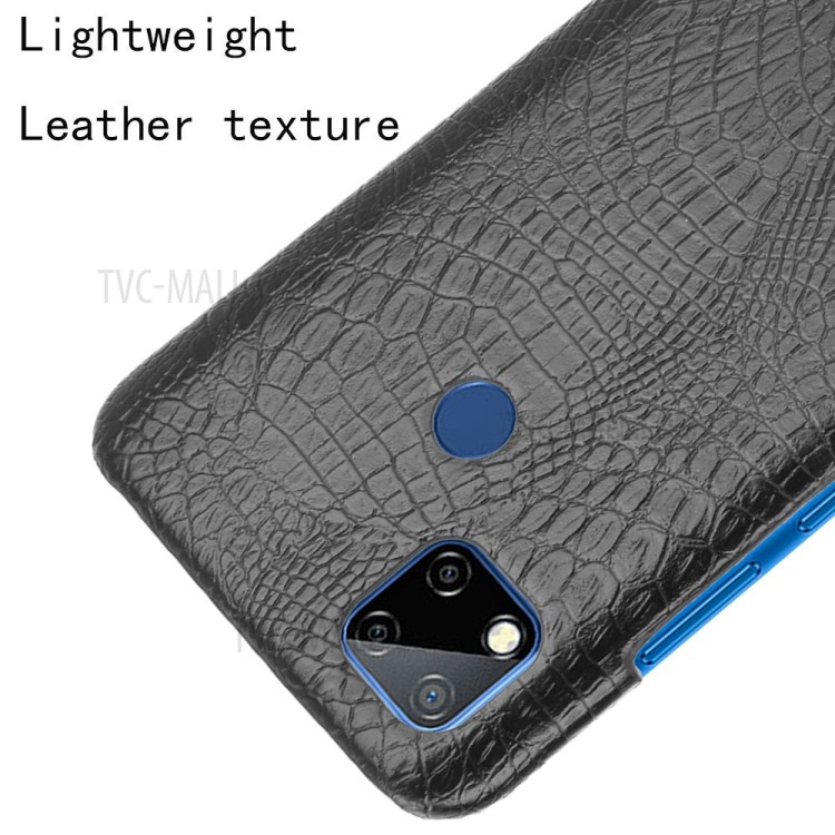 Crocodile Skin PU Leather Coated PC Back Case for Xiaomi Redmi 9C/Redmi 9 (India) - Black-4