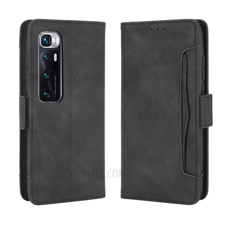 Wallet Stand Flip Leather Protective Case for Xiaomi Mi 10 Ultra - Black-2