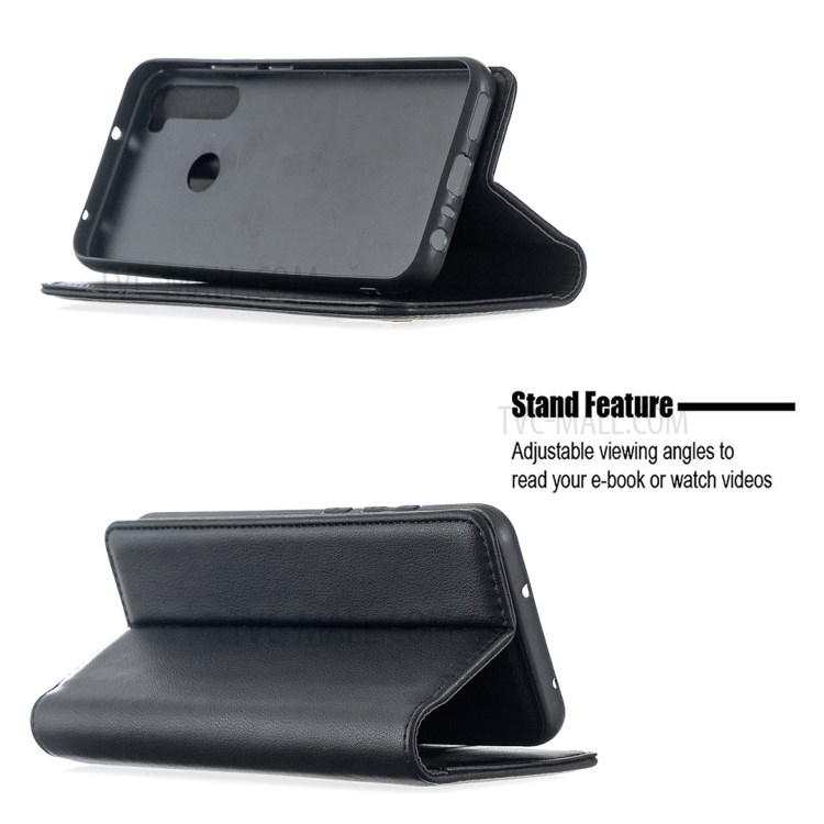 Detachable 2-in-1 Genuine Leather Wallet Stand Case for Xiaomi Redmi Note 8T - Black-5