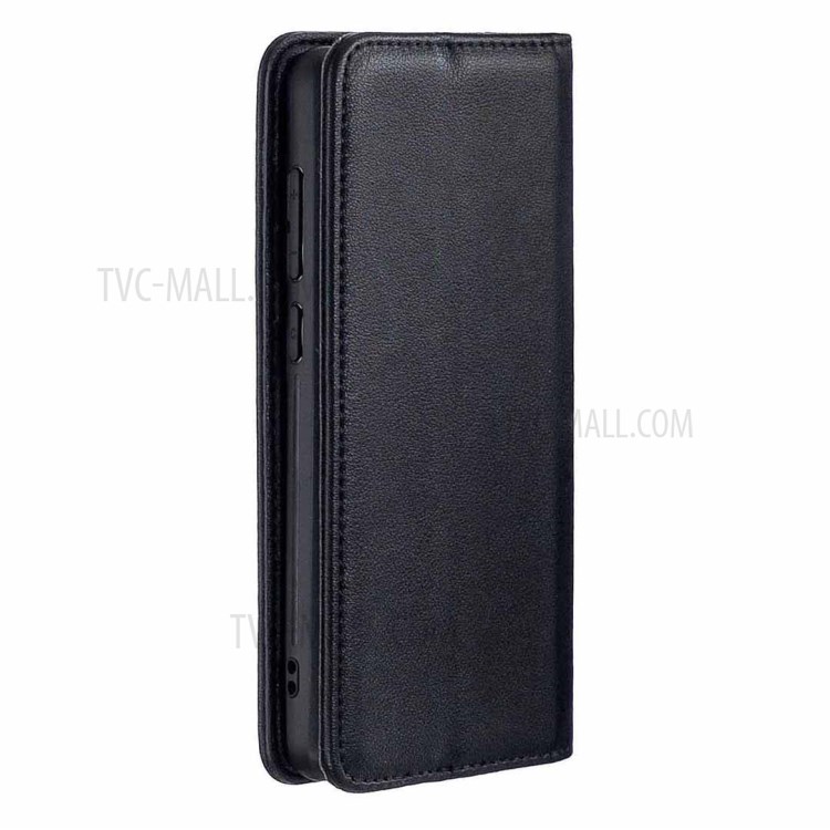 Detachable 2-in-1 Genuine Leather Wallet Stand Case for Xiaomi Redmi Note 9 - Black-3