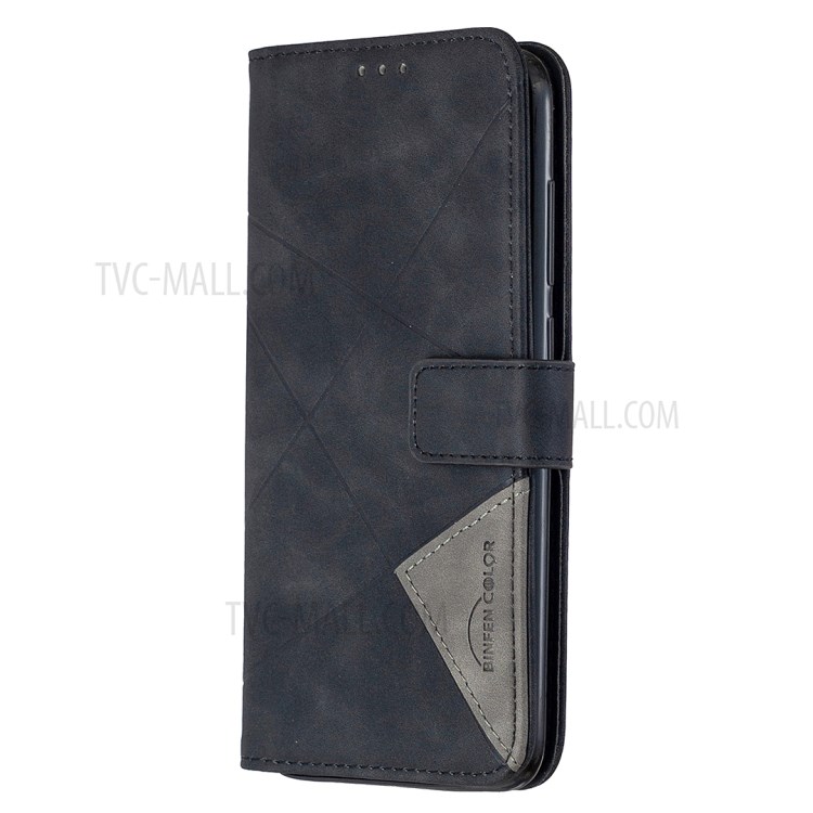 BF05 Geometric Texture Wallet Stand Leather Phone Casing for Xiaomi Redmi Note 9/10X 4G - Black-6