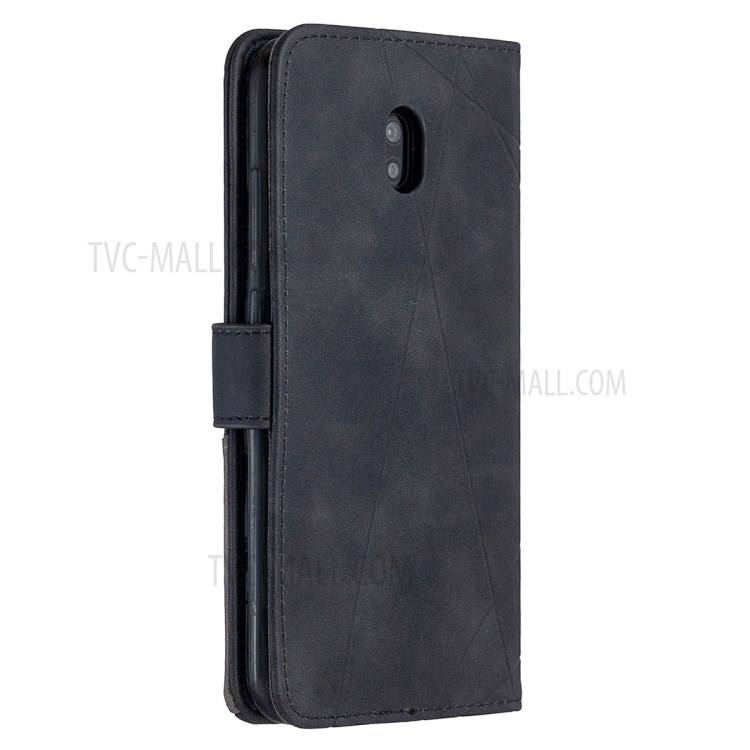 BF05 Geometric Texture Wallet Stand Leather Protective Cover for Xiaomi Redmi 8A - Black-7