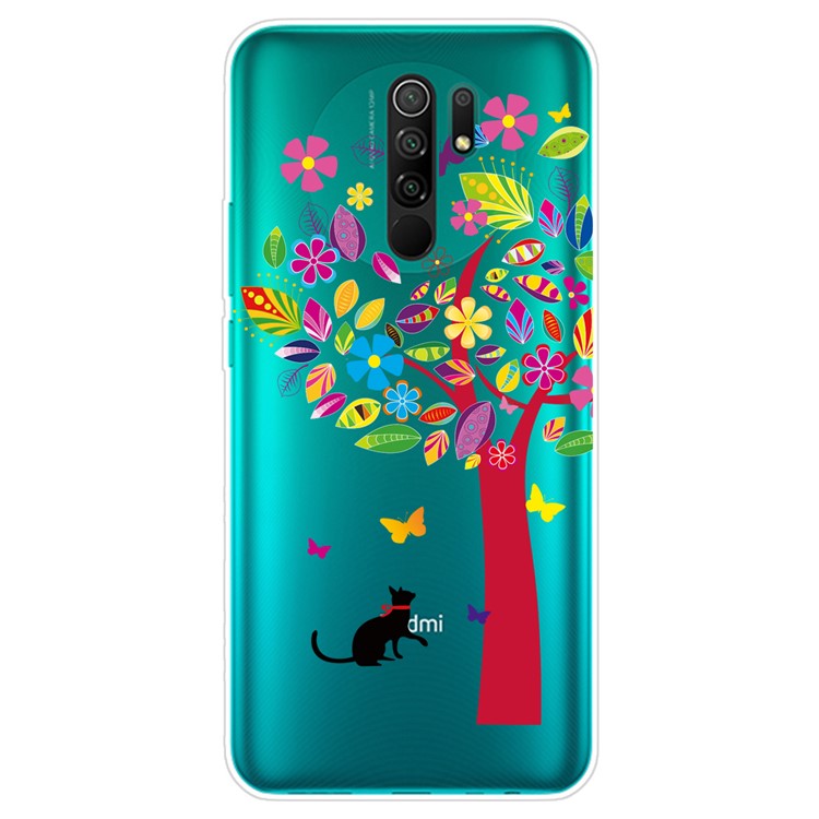 Pattern Printing TPU Protective Cover for Xiaomi Redmi 9 - Colorful Tree-1