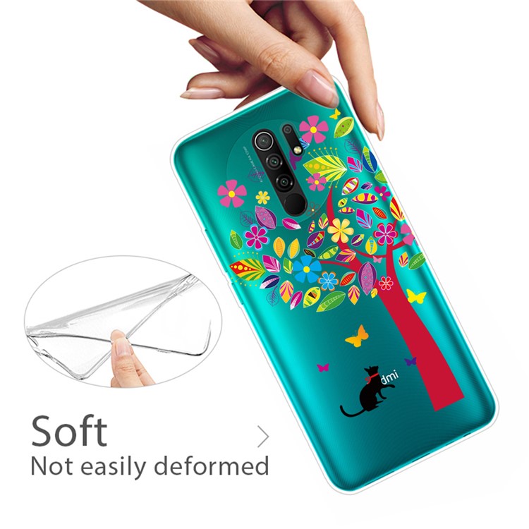 Pattern Printing TPU Protective Cover for Xiaomi Redmi 9 - Colorful Tree-4