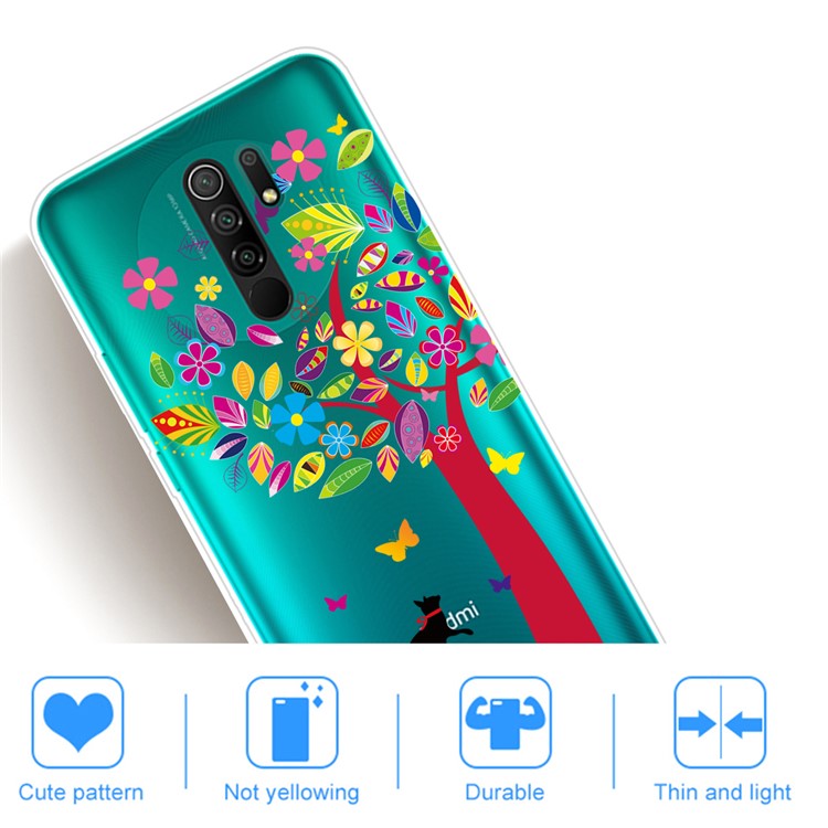 Pattern Printing TPU Protective Cover for Xiaomi Redmi 9 - Colorful Tree-5