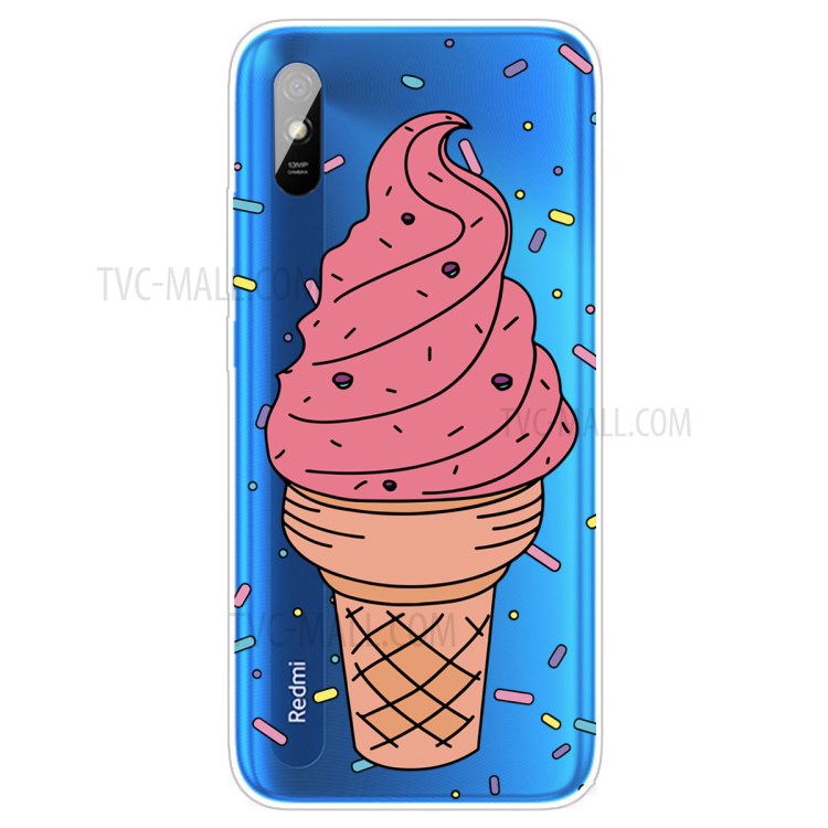 Pattern Printing TPU Mobile Phone Shell for Xiaomi Redmi 9A - Ice Cream-1