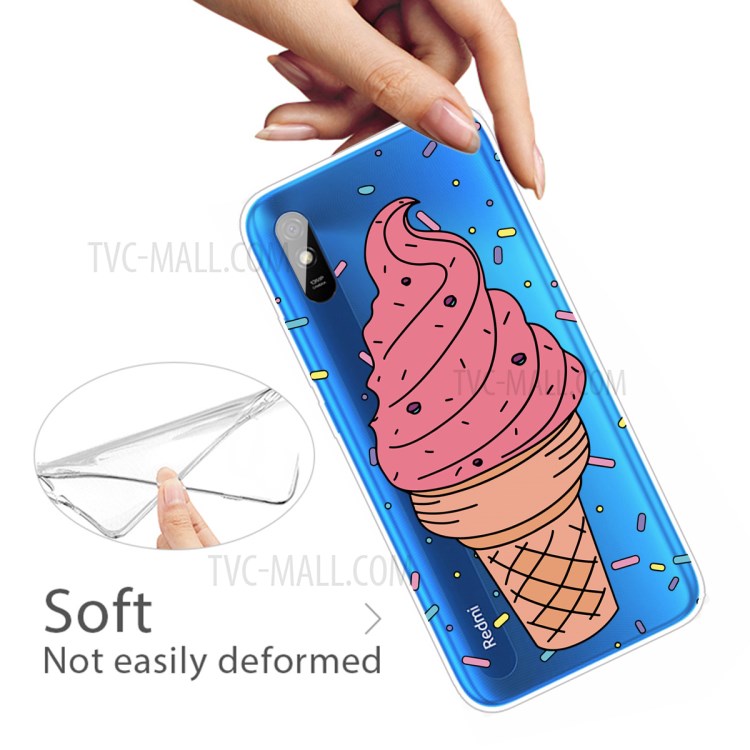 Pattern Printing TPU Mobile Phone Shell for Xiaomi Redmi 9A - Ice Cream-4