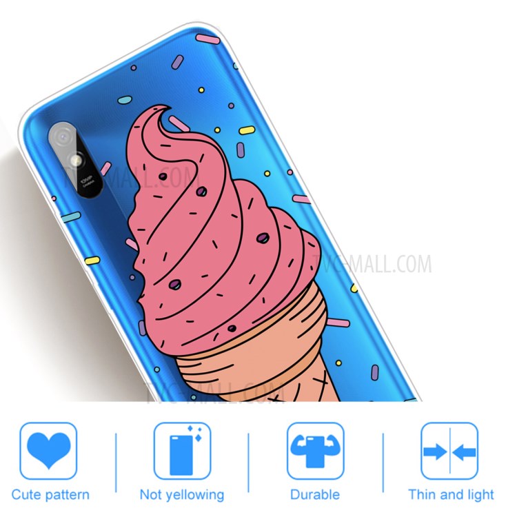 Pattern Printing TPU Mobile Phone Shell for Xiaomi Redmi 9A - Ice Cream-5