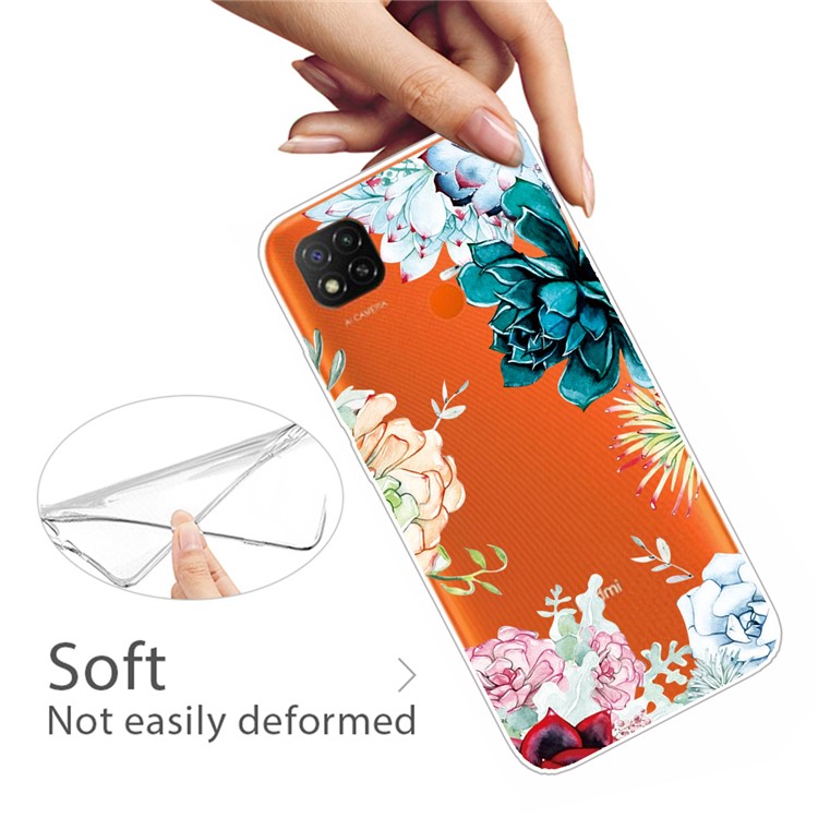 Printing Skin TPU Protective Cover for Xiaomi Redmi 9C - Vivid Flower-4