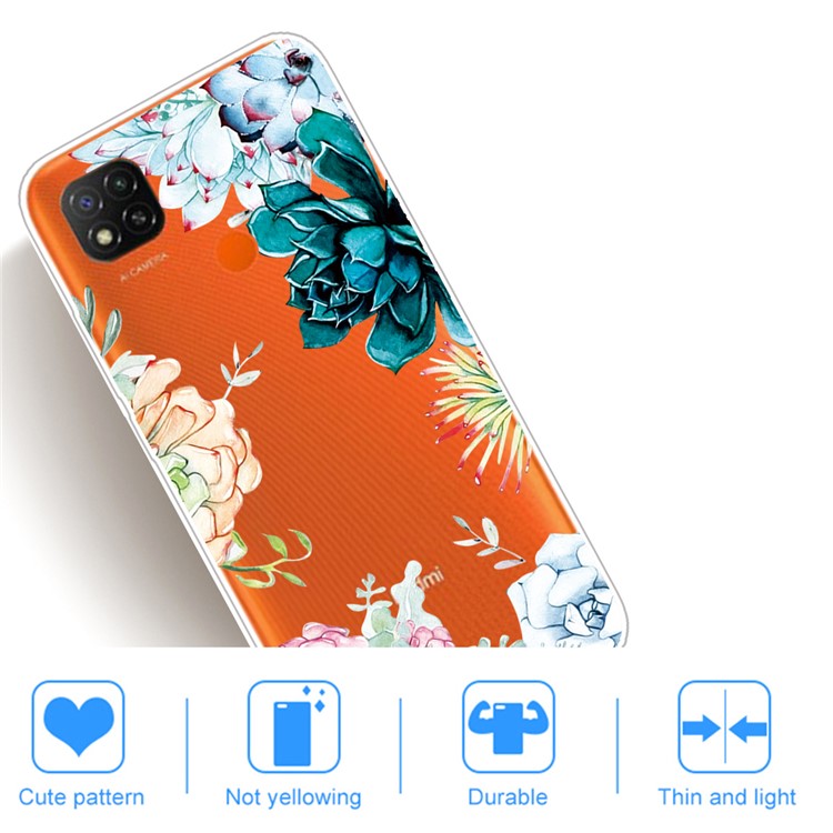 Printing Skin TPU Protective Cover for Xiaomi Redmi 9C - Vivid Flower-5