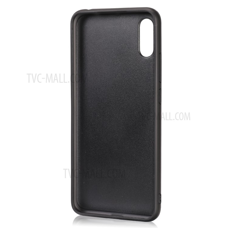 Crazy Horse Texture Protector Case PU Leather Coated TPU Cover for Xiaomi Redmi 9A - Dark Grey-2